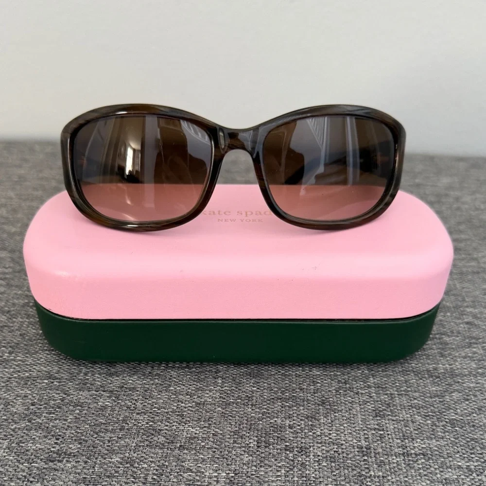 Kate Spade Brown Diana/S Rectangle Sunglasses and Case FA6 Y6 54.17 120 1-3